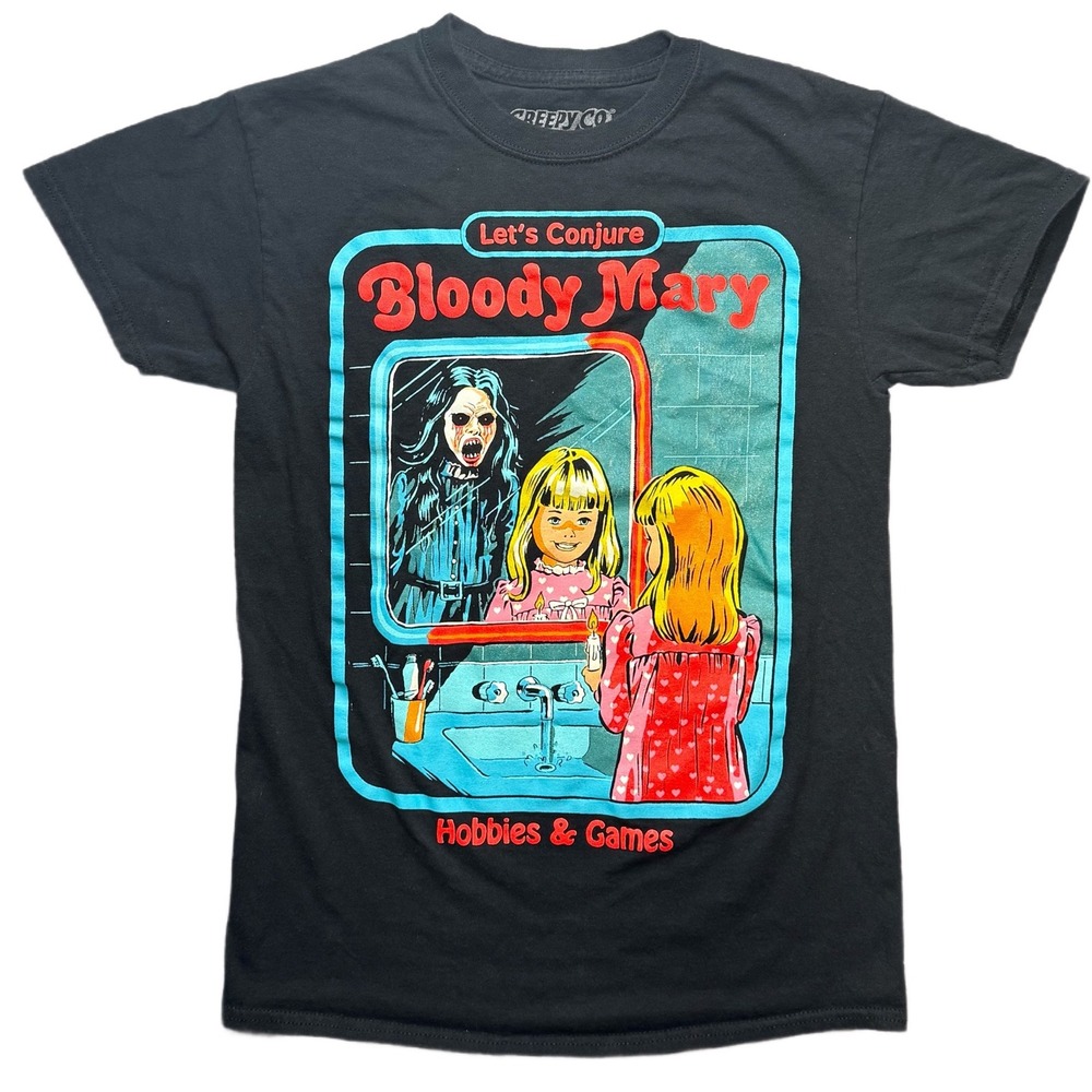 Creepy Co‎ Bloody Mary Horror Graphic Print T Shirt Halloween